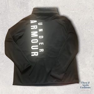 Under Armour Black Pullover Hoodie with White Logo
